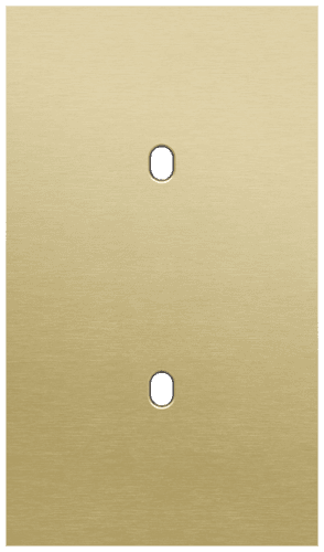 Plaque de recouvrement double, verticale 60 mm d'entraxe, pour deux fonctions de commutation simples, Niko Toggle alu gold brushed vue 1