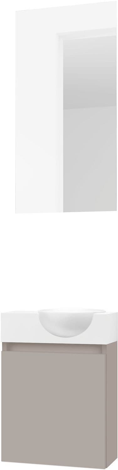 LAVE-MAINS FORM MINI QUO DROIT/ 1 PORT/MIROIR POUDRE GRIS vue 1