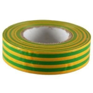 Rubans adhésifs isolants PVC - Jaune / Vert - 20m vue 1