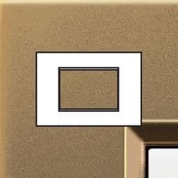 LivingLight - plaque rectangulaire 3 modules Bronze vue 1