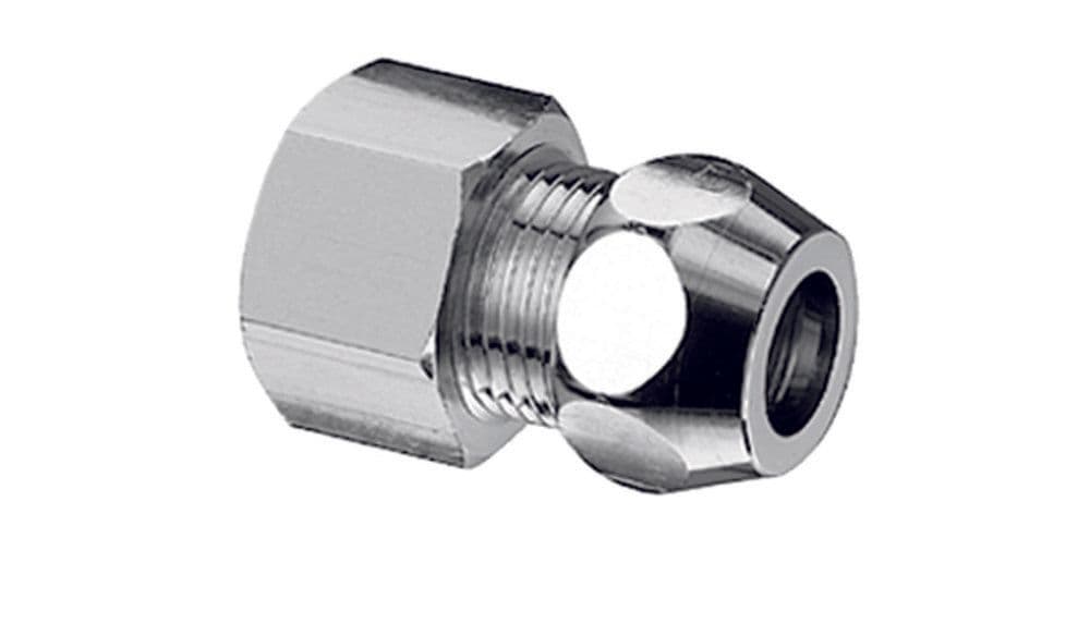 Schell raccord d'alimentation avec filet intérieur droit 1/2"F x D 12 laiton vue 1