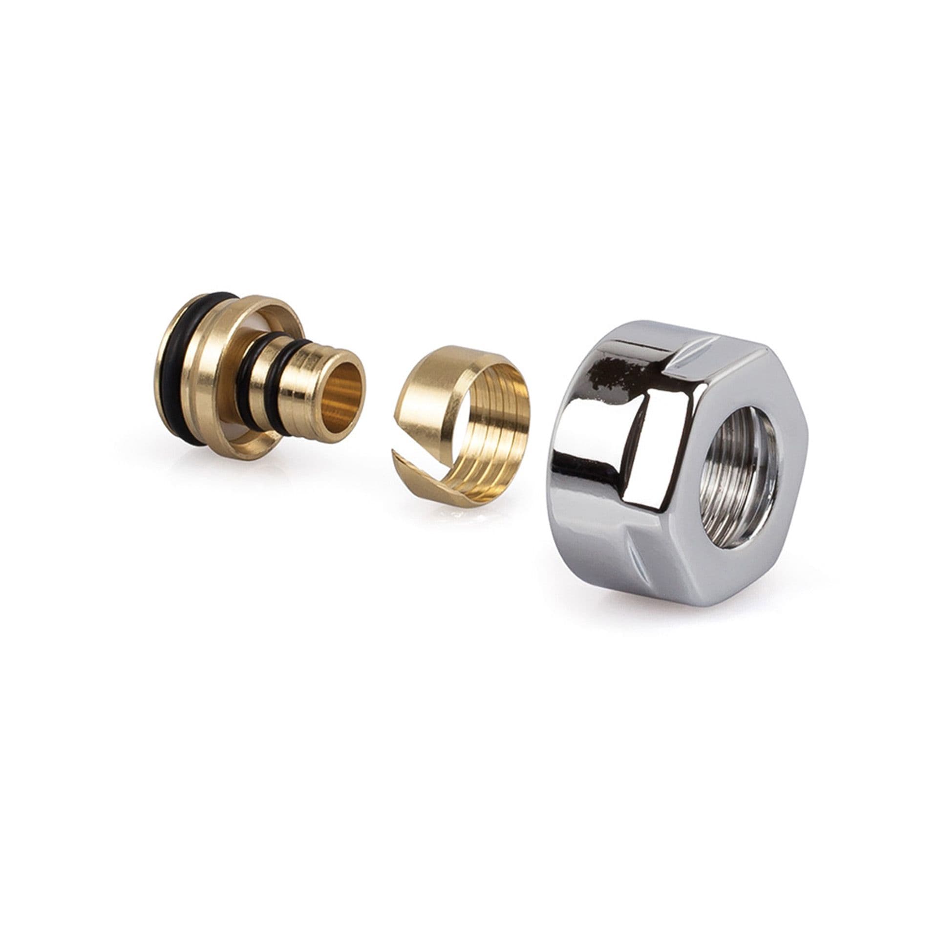 1-450227-KOPPELING CHROME VOOR AANSLUITSET DESIGN 16 X 3/4’’ EK vue 1