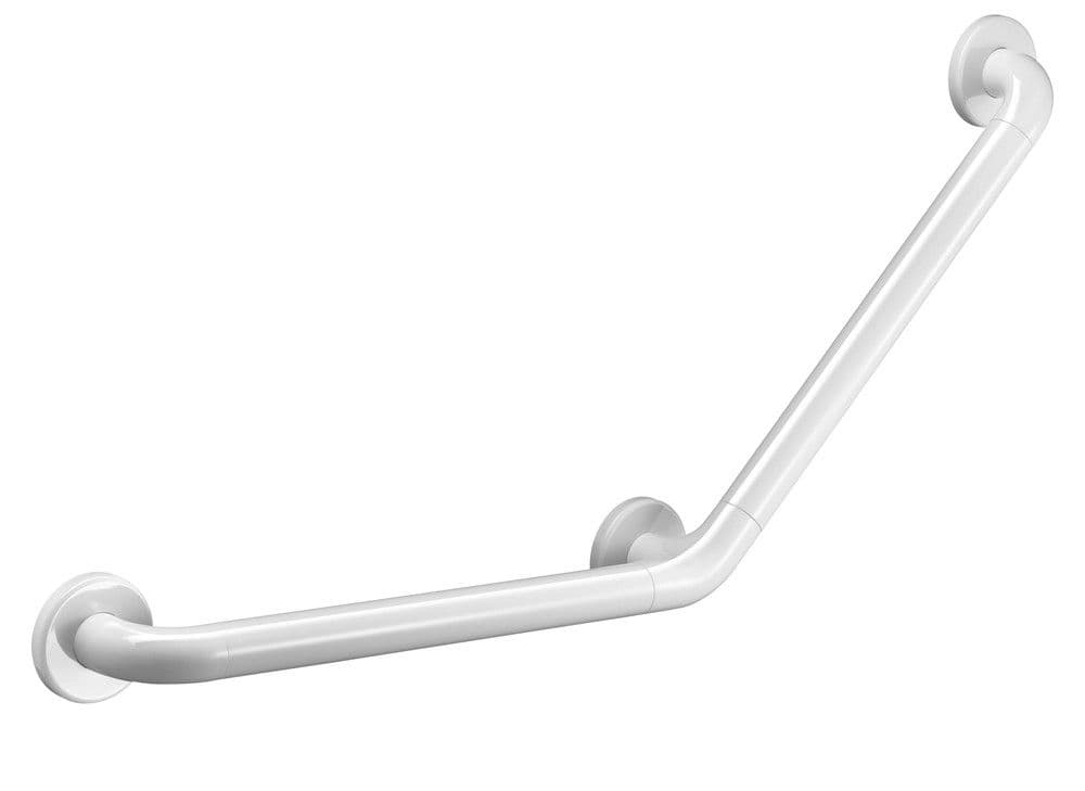 Delabie poignée coude nylon blanc 6trous D32mm 400x400 mm vue 1