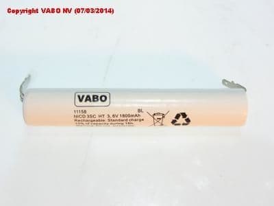 11158 NiCd 3SC 1800mAh HT stack 3.6V +4.8MAN -4.8MAN 4500mAh 23 x 126mm vue 1