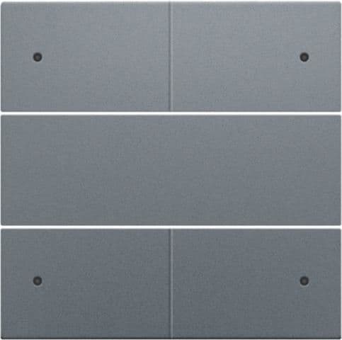 Set de finition pour bouton - poussoir quadruple libre de potentiel 24V avec Led Alu Steel vue 1