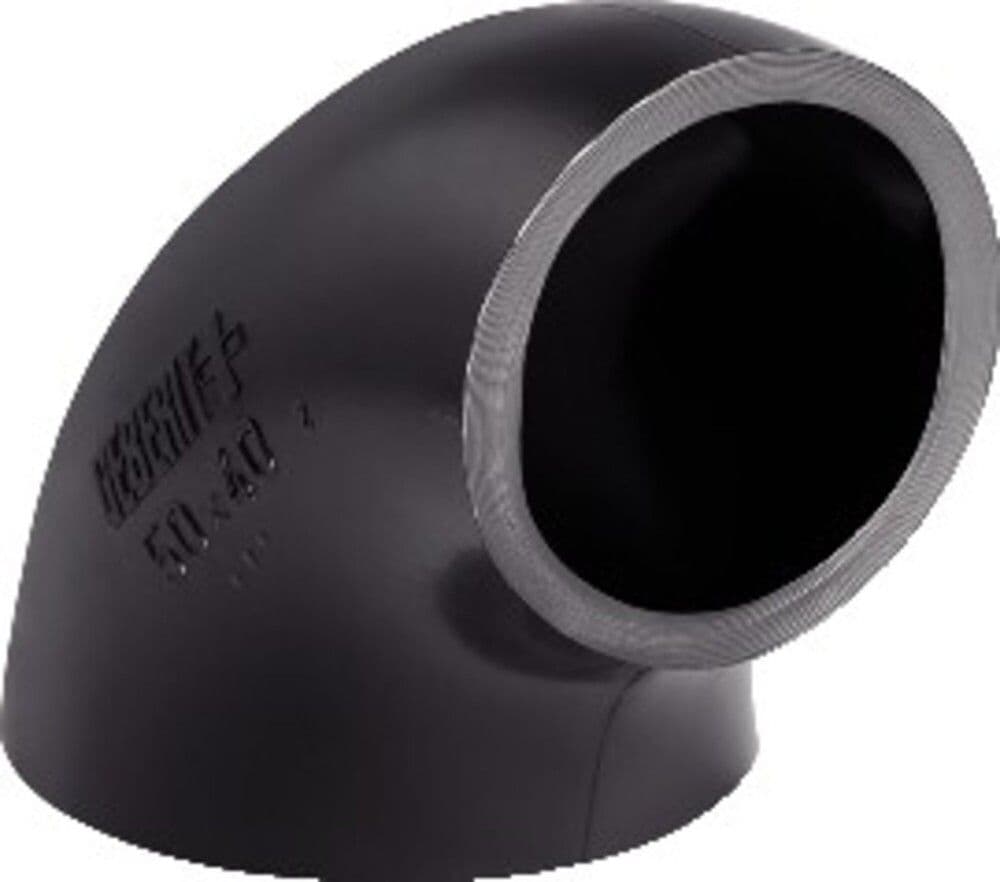 Geberit décharge en PE coude réduit 90° grand rayon 56 x 50 vue 1