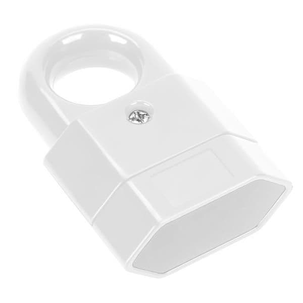 Fiche femelle plate avec anneau de traction 2.5A Blanche vue 1