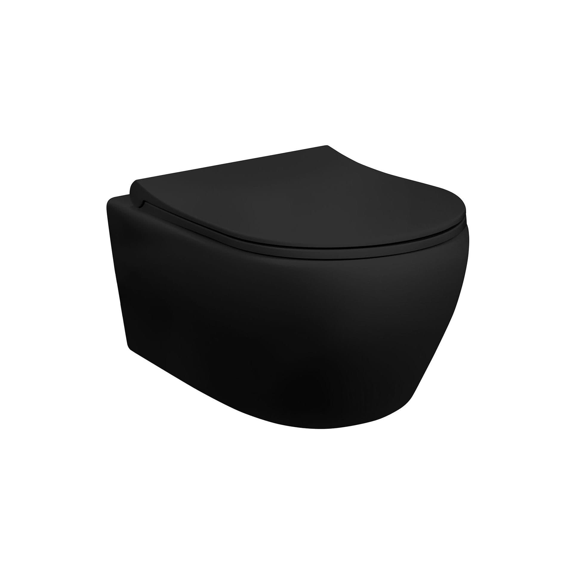 ALONI DESIGN WC SUSPENDU AVEC INOX HYGIENE MAT NOIR vue 1