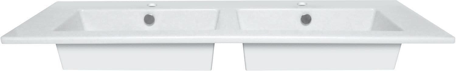 LAVABO DOUBLE COMBO/MOLTO/PURO 121X51CM PORCELAINE BLANC vue 1