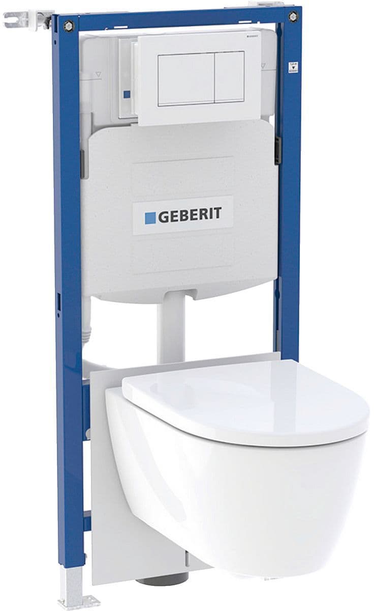 SYSTÈME DE SUSPENSION SYSTEMFIX + SET DE TOILETTES ICON GEBERIT vue 1