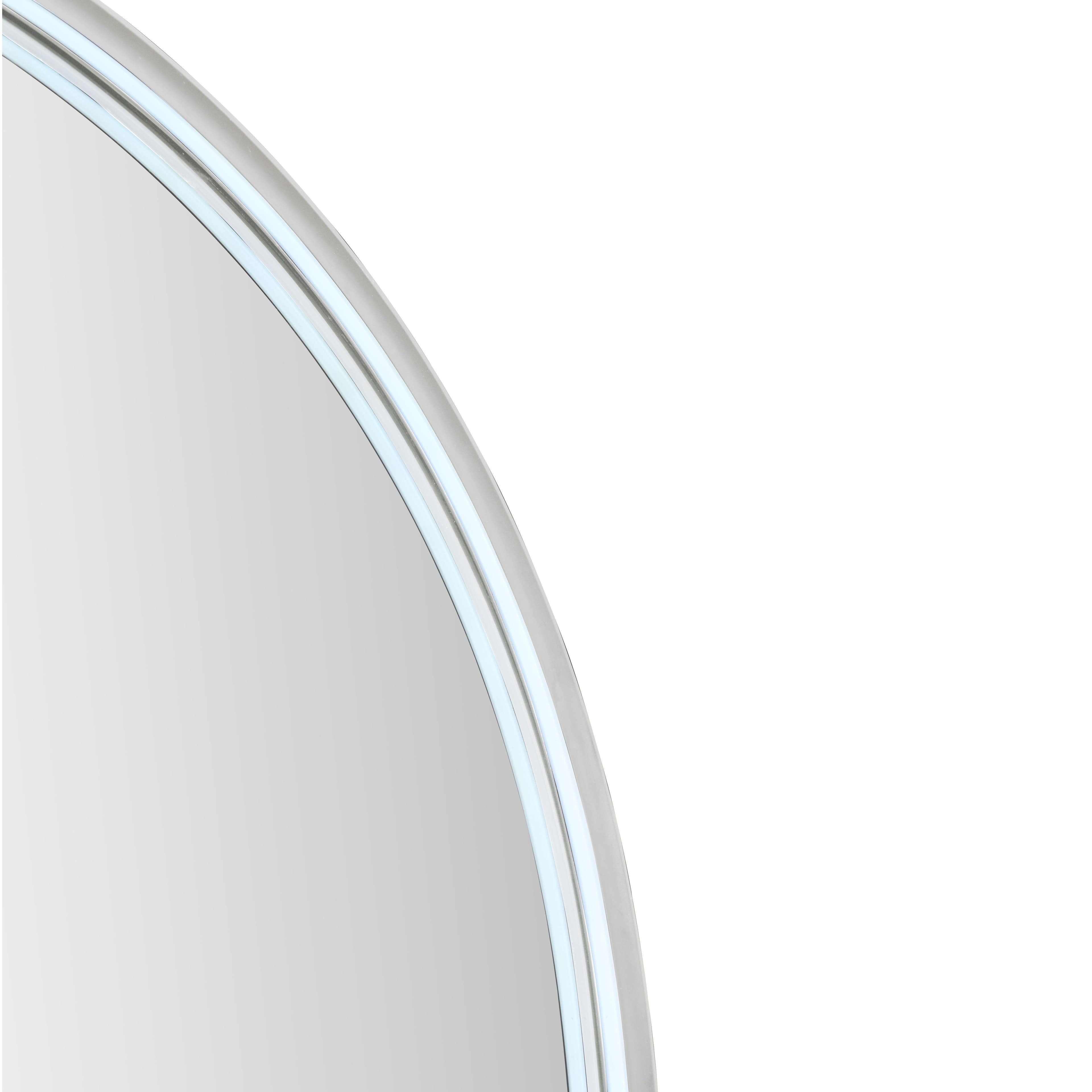 ALONI AVALO MIROIR - AVEC ÉCLAIRAGE LED - OVALE - AVEC CADRE - AVEC CHAUFFAGE - TEMPÉRATURE DE COULEUR LED 3500-6500K - 50X100CM - FINITION INOX BROSSÉ vue 1