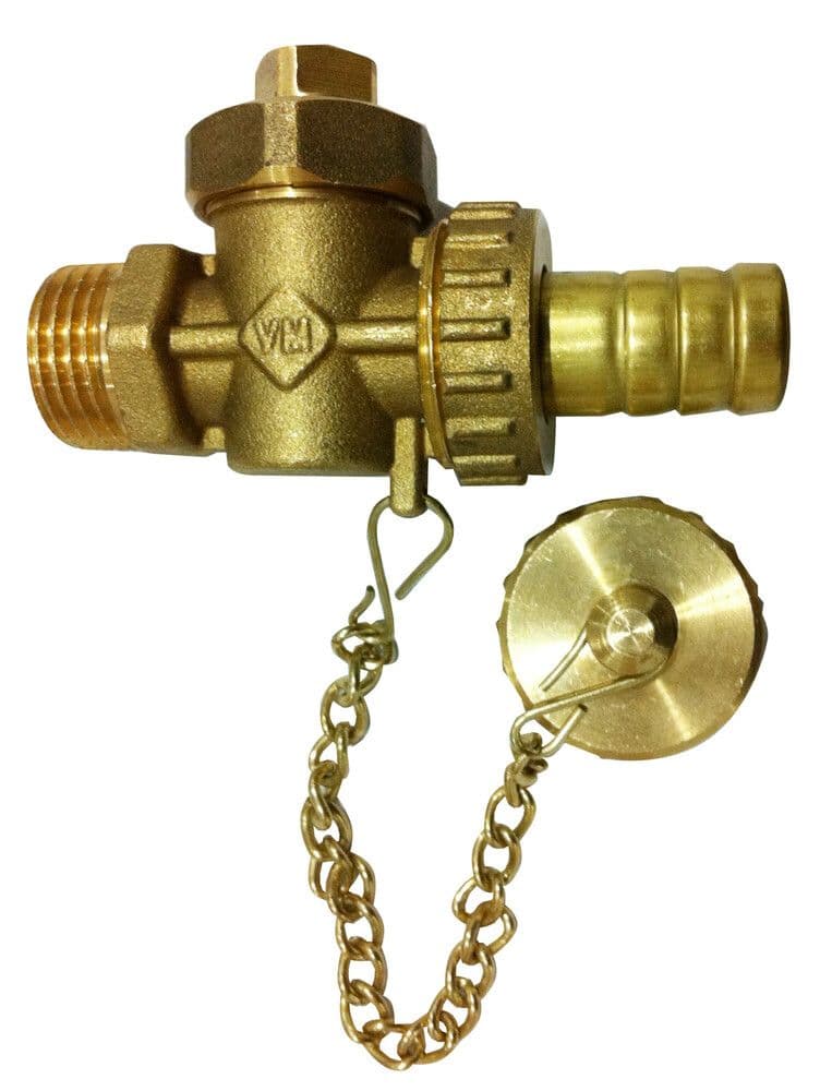Robinet de remplissage et de vidange avec bouchon et chaînette 1/2" vue 1