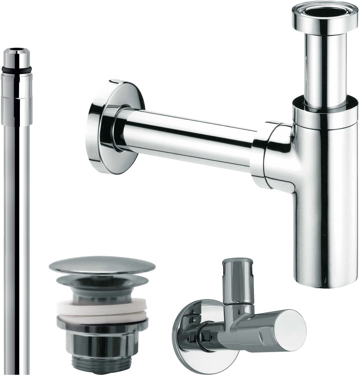 SET DE RACCORDEMENT NOBILI LAVE-MAINS +TROP-PLEIN CHROME vue 1