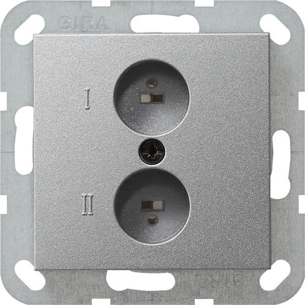 Prise de haut-parleur stéréo teinte Alu - avec bornes vissées. pour section de câble jusqu'à max. vue 1