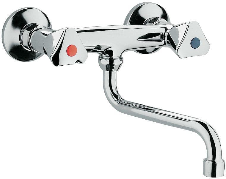 MELANGEUR MURAL LAGUNA BEC EN-DESSOUS 16CM CHROME vue 1