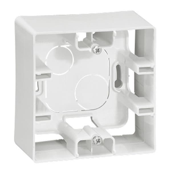Niloé cadre saillie 1 pôle Blanc 40 x 20mm vertical / horizontal vue 1