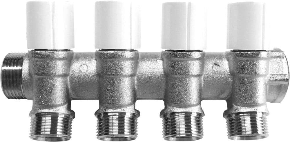 SYSTEMPEX collecteur 3/4MF robinet clic bleu-rouge D16 M22 4circuits vue 1