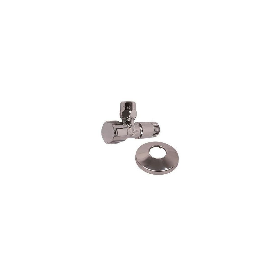 49060699 SCHELL robinet d'équerre, chromé, 3/8" M x 3/8" x 10 mmQ, avec Rosace de tiroir vue 1