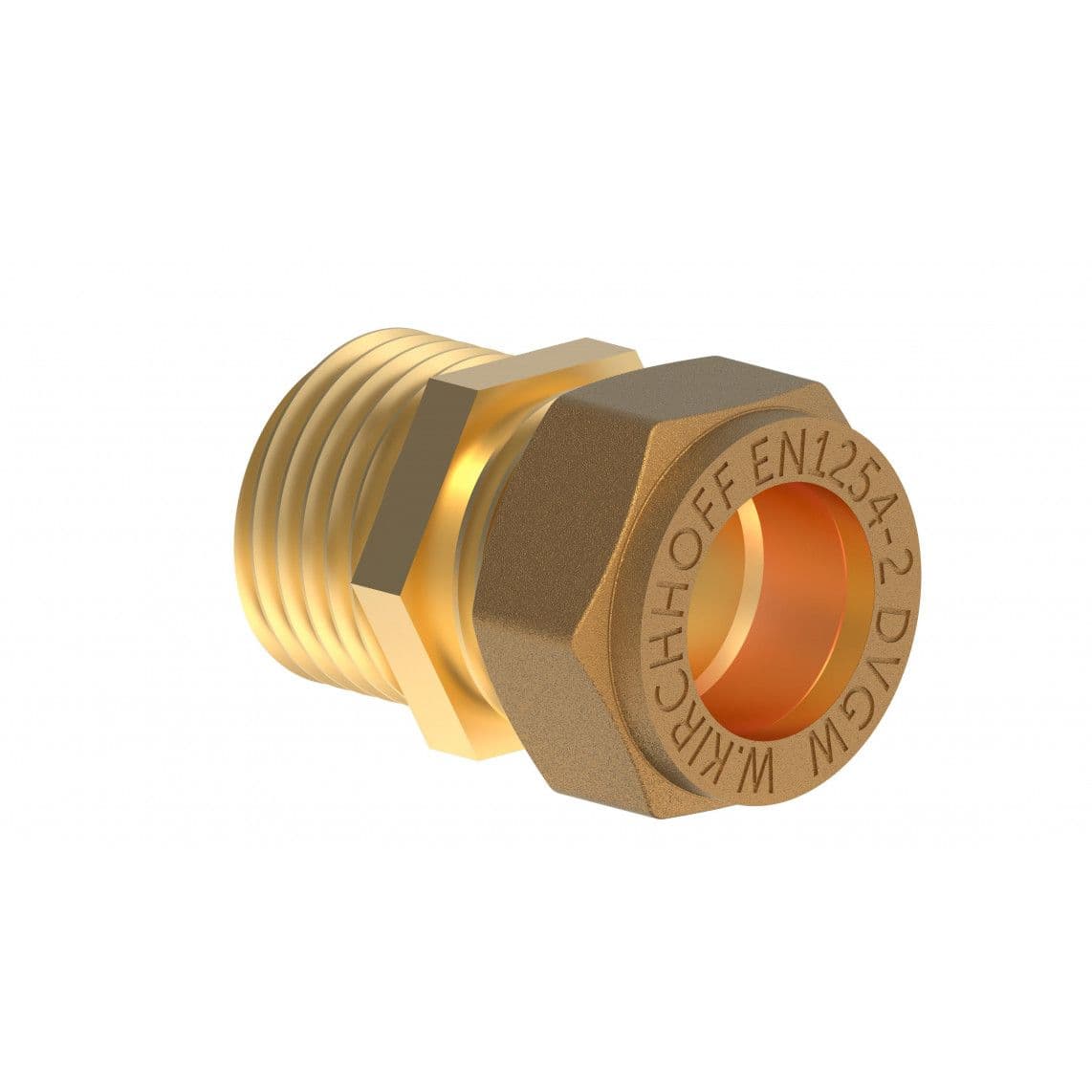 989457517 LT pièce intermédiaire, vierge, 15 mm x 3/4" M, raccord à serrer pour tube en cuivre, vue 1