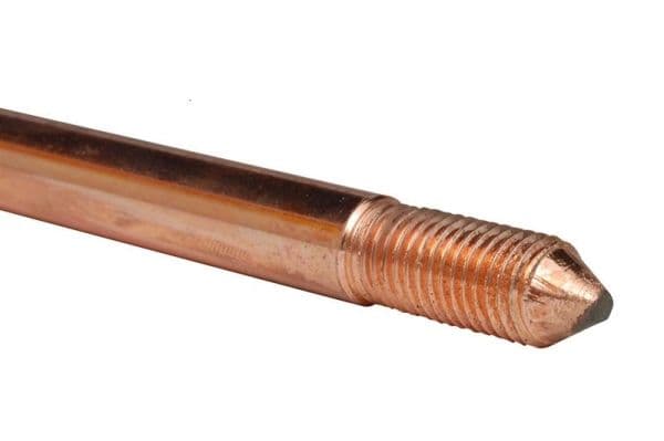 Piquet de Terre rond avec manteau en Cuivre 16mm 1.5 mètres 30µ (micron) accouplable vue 1