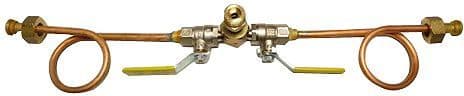 LYRES DE RACCORDEMENT 2 BOUTEILLES DE GAZ +ROBINETS A BILLE ESSO 2 FENTES vue 1