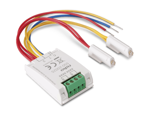 Interface bouton-poussoir pour une ou deux entrées avec LED témoins, blanc chaud, de haute intensité vue 1