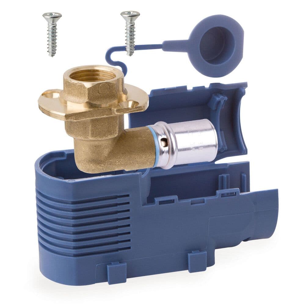 SYSTEMPEX boîtier simple sanitaire à sertir D16 mm 1/2"F vue 1