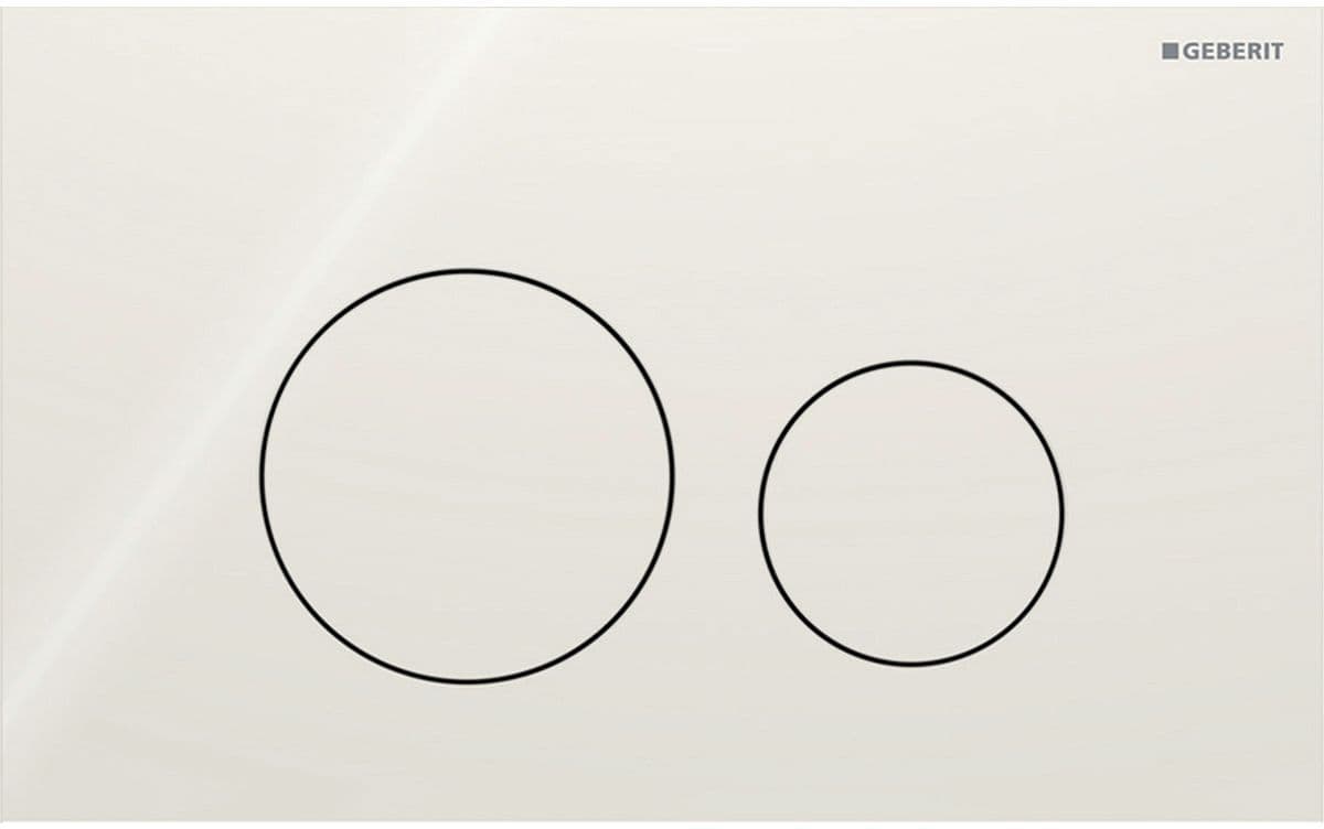 PLAQUE DE COMMANDE 2 TOUCHES SIGMA40 ROND GEBERIT GRIS SABLE vue 1