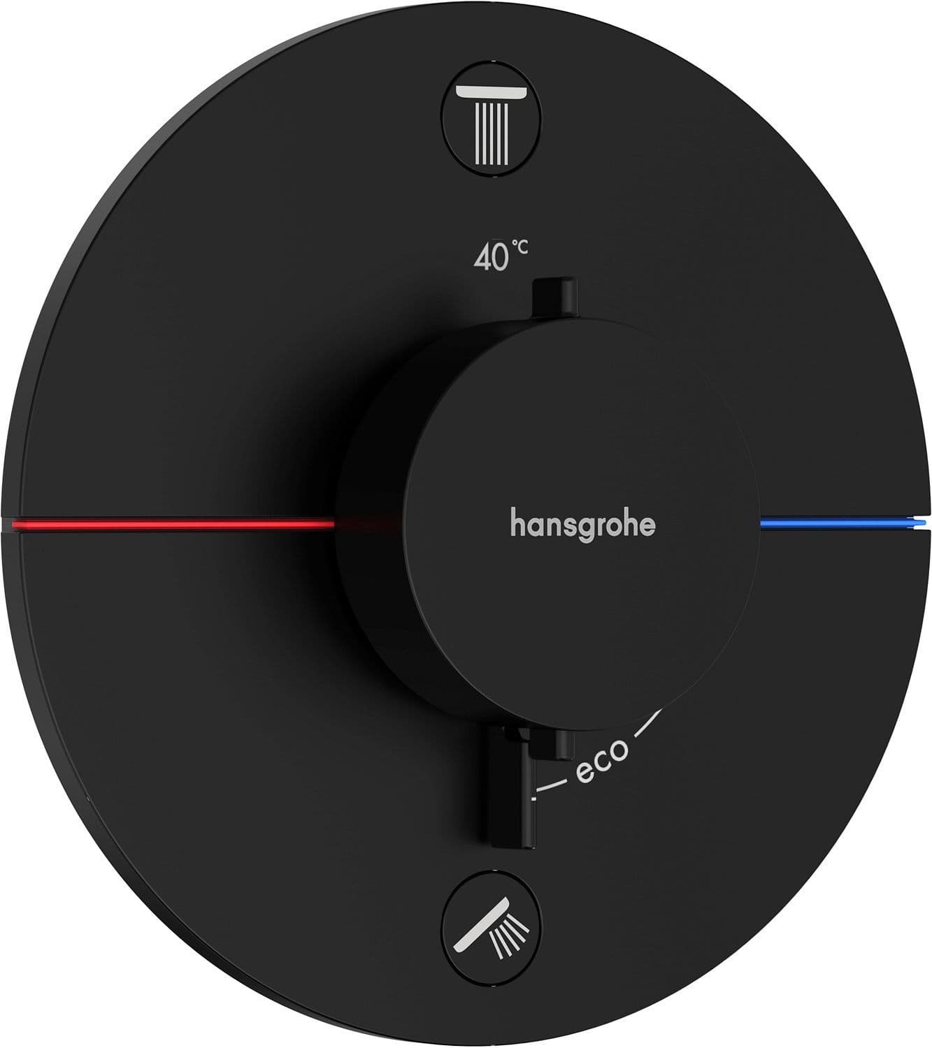SET DE FINITION THERMOSTAT +2 FONCTIONS COMFORT S HG NOIR MATTE vue 1