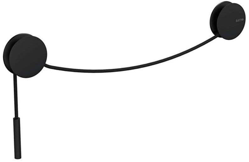 PORTE-SERVIETTE FIXE DIABOLO BATH+ NOIR MAT vue 1