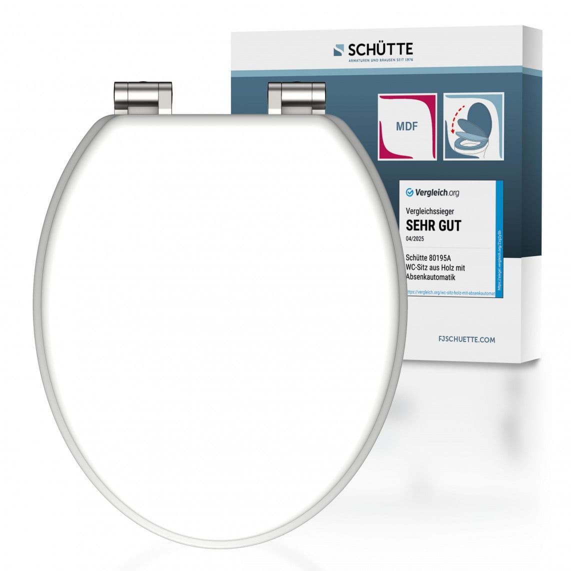 80101 abattant WC en MDF SPIRIT WHITE, avec frein de chute vue 1