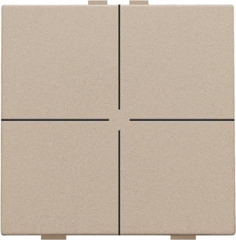 Bouton - poussoir quadruple pour Niko Home control Champagne vue 1