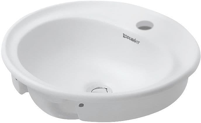VASQUE A ENCASTRER MANUA DURAVIT DIAMETRE 480MM +TROU/TROP-PLEIN BLANC vue 1