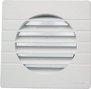 GRILLE CARREE NICOLL COULEUR STABLE 125MM BLANCHE +MOUSTIQUAIRE vue 1