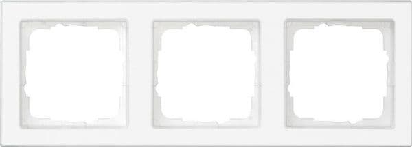 Cadre de finition Gira E2 entièrement inscriptible Blanc satiné transparent / Blanc pur - vue 1