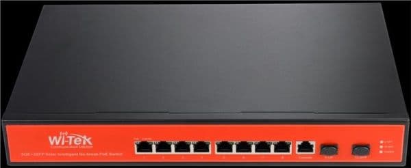 Witek 8 - port gigabit PoE + 2 - port gigabit SFP managed ethernet switch with UPS & solar controlle vue 1