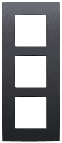 Plaque de recouvrement triple, entraxe de 60 mm, verticale, couleur Niko Intense anthracite coated vue 1
