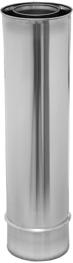 Dinak Diflux 020 élément droit D80/125 L925mm inox 316L/304 2x0,4mm avec joint vue 1
