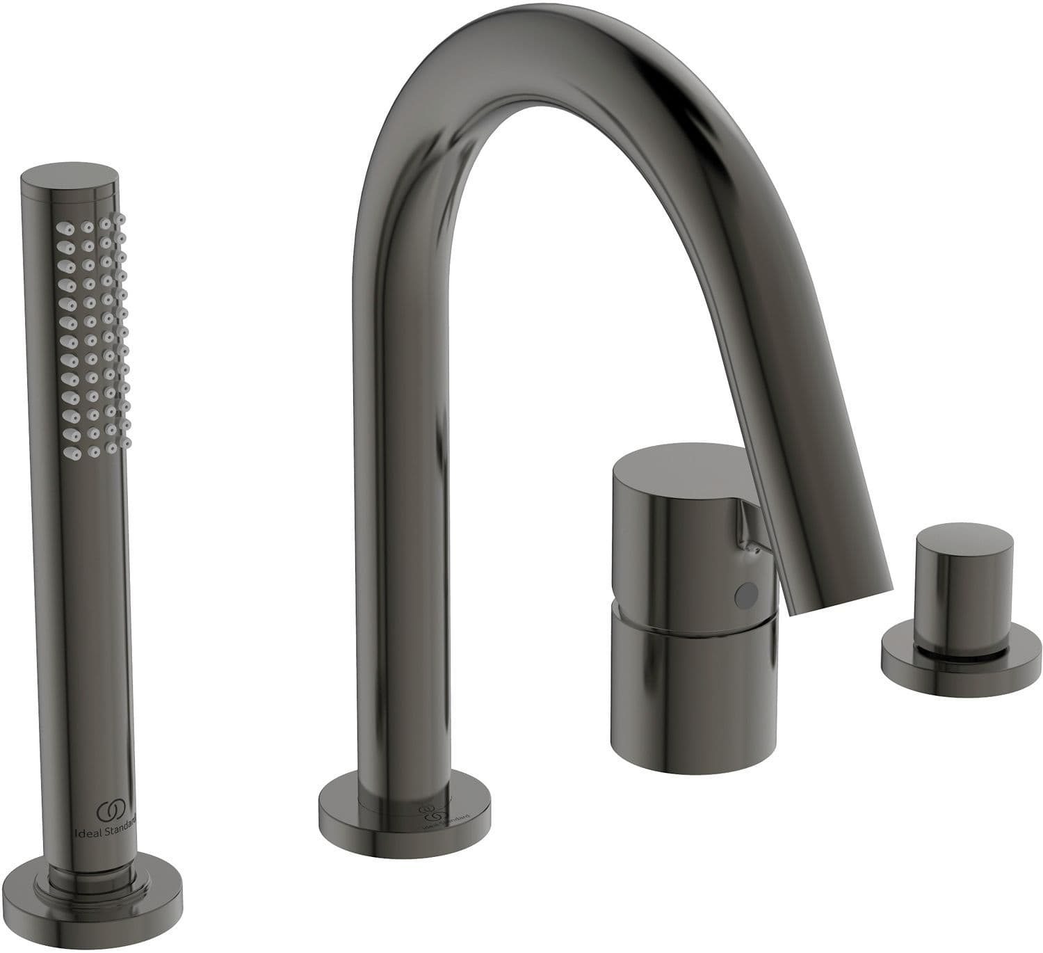 4TROU MELANGEUR BORD DU BAIN BAIN JOY IDEAL STANDARD BRUSHED GUN METAL vue 1