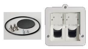 Equipement IP64 - 2 x RJ45 cat5E UTP - Inox vue 1