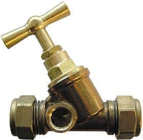 BICONE ROBINET D'ARRET AVEC PURGEUR 22MM vue 1