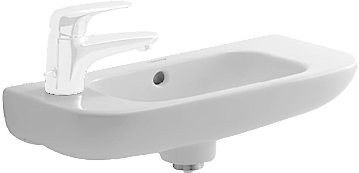 LAVE-MAINS D-CODE DURAVIT 50-22CM TROU ROBINET GAUCHE BLANC vue 1