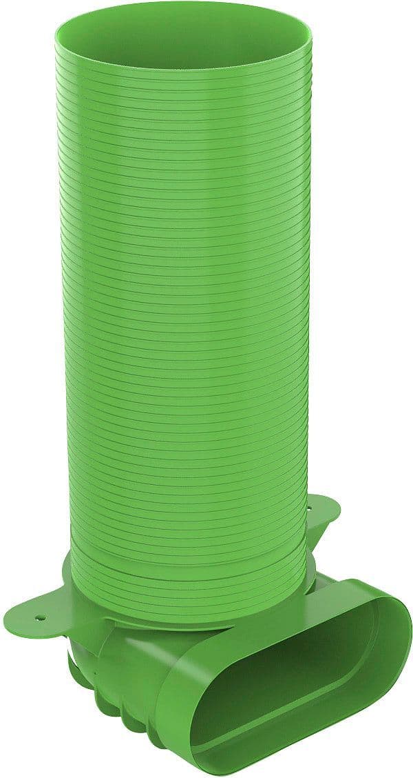 DUCOFLEX ADAPTATEUR COUDE POUR BOUCHE D'EXTRACTION LONGUE OVAL D125 vue 1