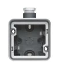 Boîte simple Cubyko, Grise, 1 x entrée simple + Pe - M20 vue 1