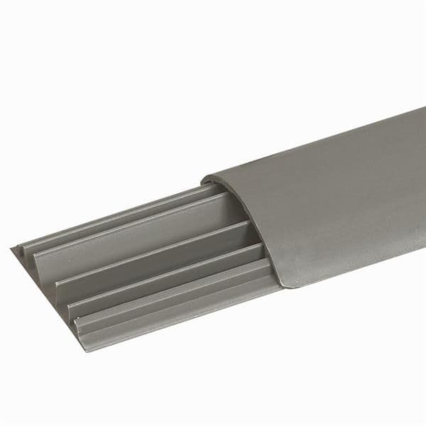 Moulure de sol DLP 50 x 12mm - 3 compartiments longueur 2 mètres Gris vue 1