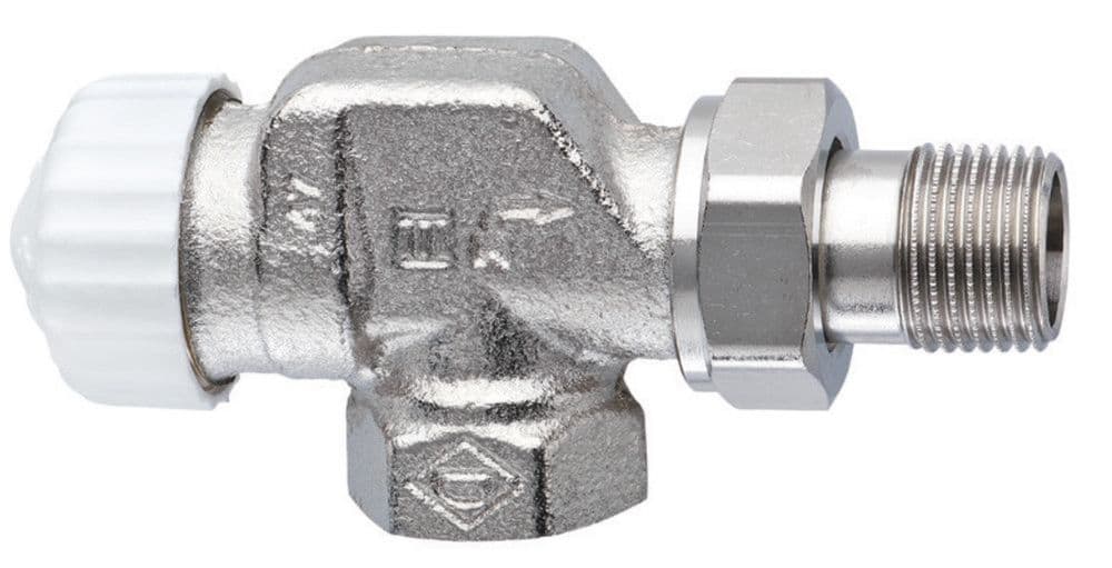 Heimeier V-Exact II robinet thermostatique équerre inversé 1/2"F vue 1
