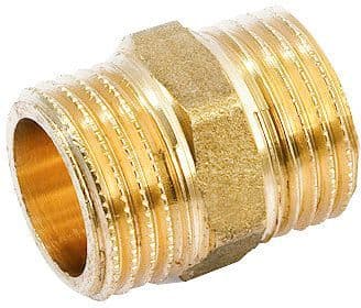 MAMELON DOUBLE FILETE LAITON 3/4"M-3/4"M vue 1