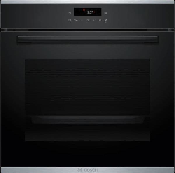 Four serie 4 multifonction 60cm, classe A+, 7 modes de cuisson, pyrolyse, display Rouge, rail télesc vue 1