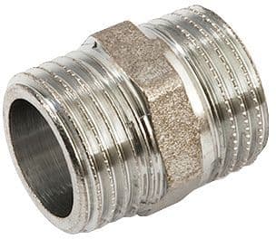 MAMELON DOUBLE FILETE LAITON 3/4" CHROME vue 1