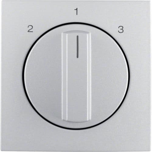 Enjoliveur avec bouton rotatif pour interrupteur 3 paliers sans position 0 S.1 / B.3 / B.7 Alu, ma vue 1